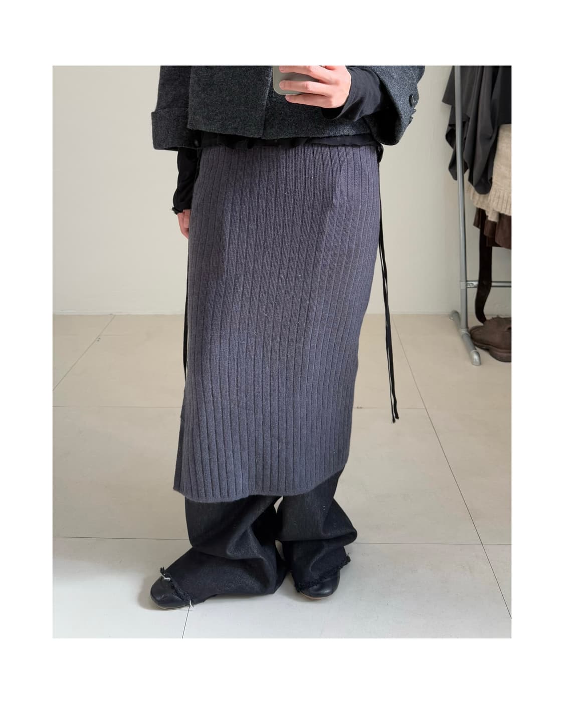 빈티지 니트 스커트 상품이미지1