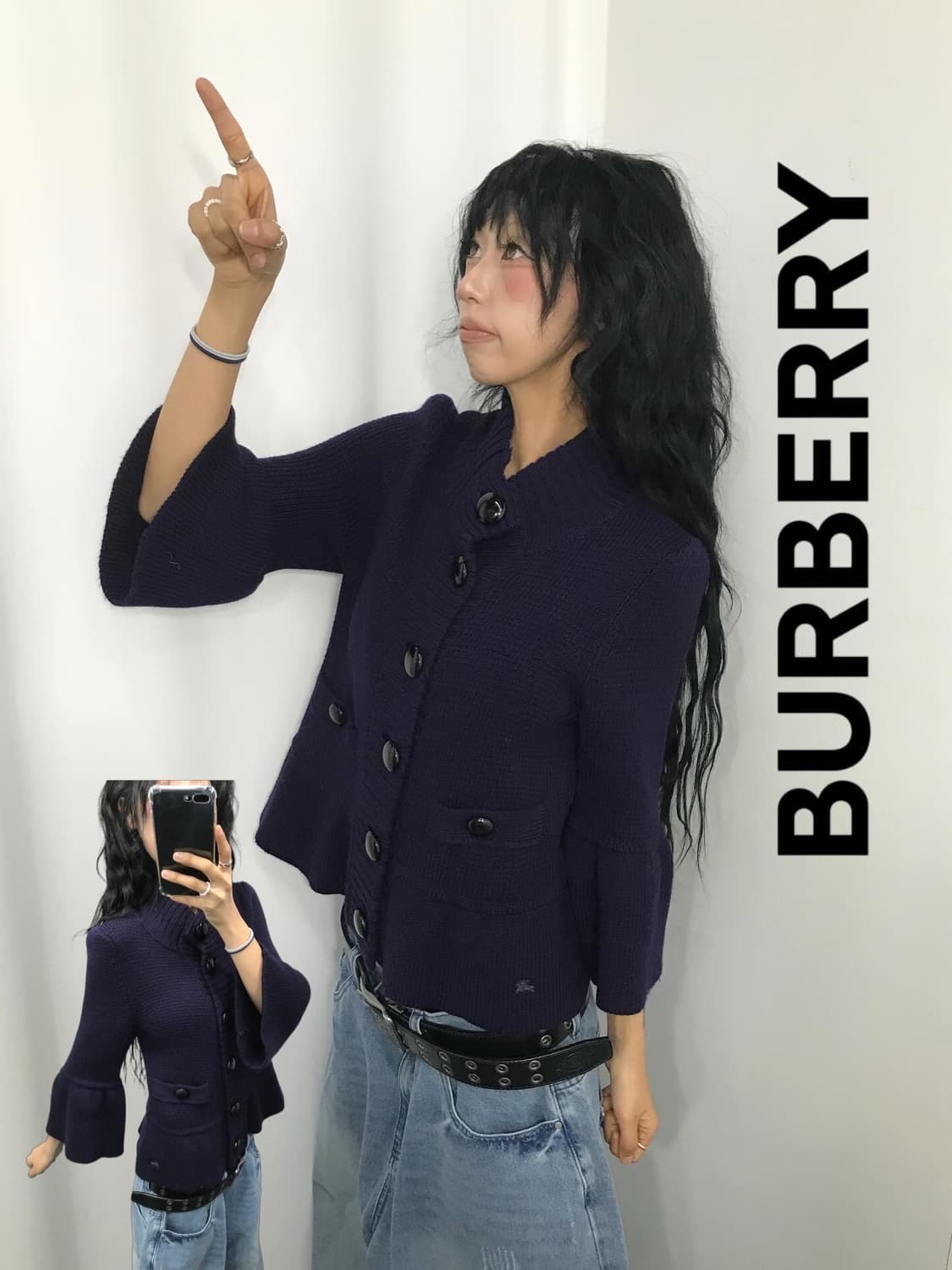 Burberry Flared Cardigan ( ⭐️Rare⭐️ )  상품이미지1