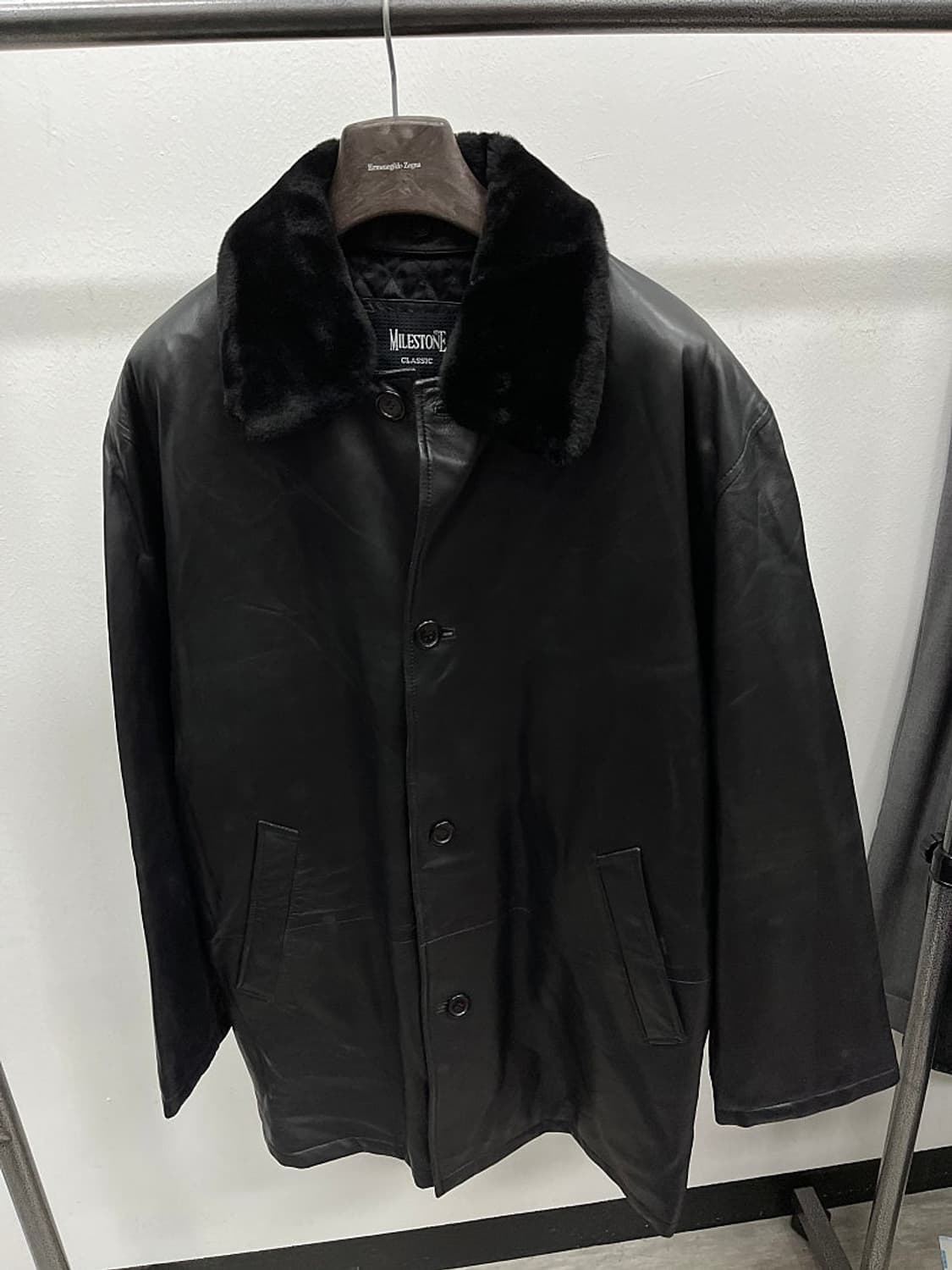 110) 마일스톤 무스탕 하프 가죽자켓 상품이미지3