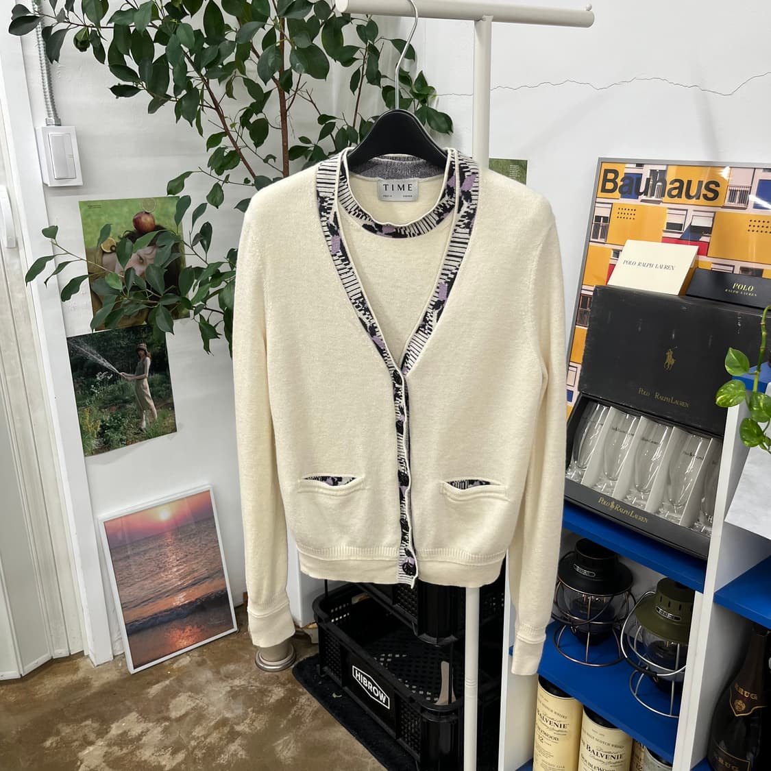 타임 우먼 캐시미어 블렌드 베스트/가디건 세트 F(90) 상품이미지1