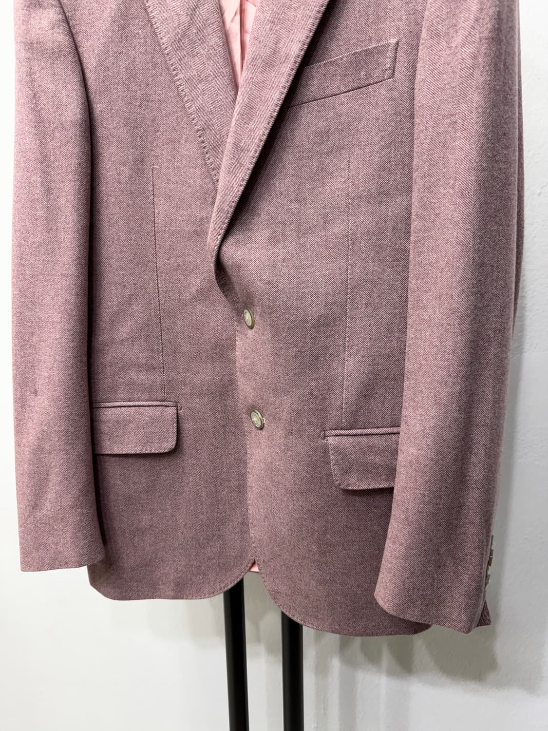 정품) S.T 듀퐁 헤링본 더블 브레스티드 자켓 46 상품이미지3