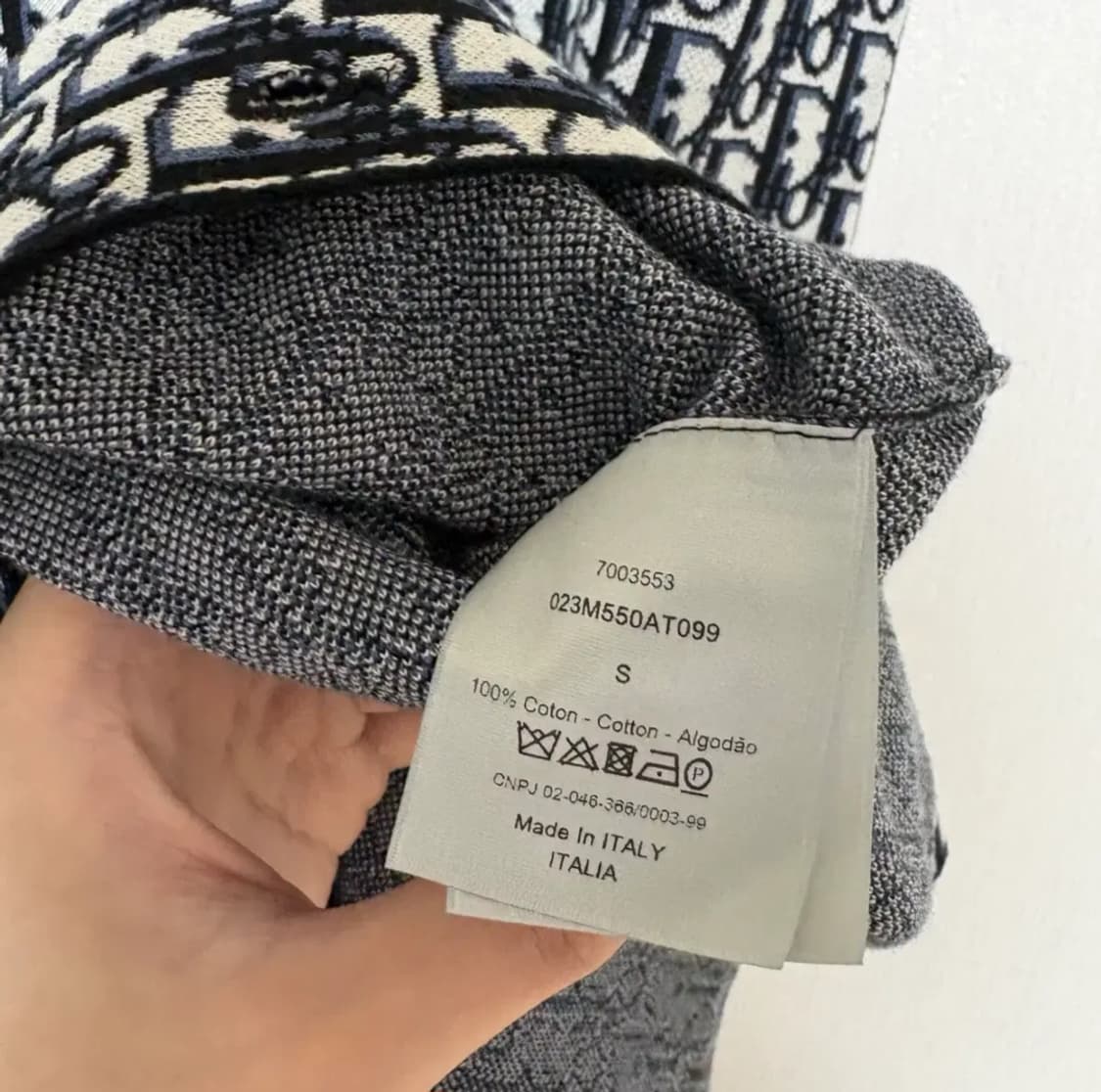 [S] 디올 오블리크 니트 셔츠 상품이미지3