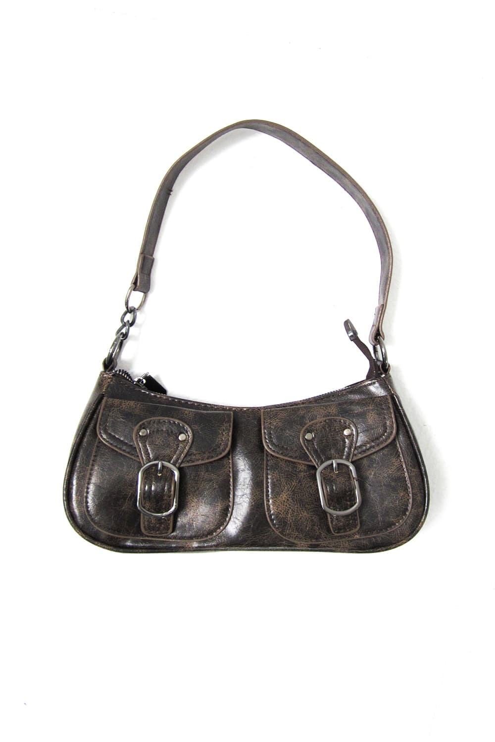 빈티지 버클 백 숄더백 브라운 상품이미지5