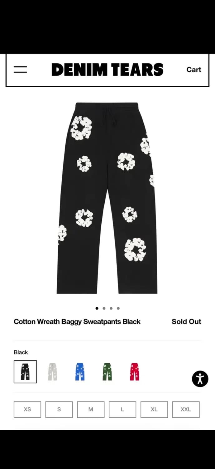 데님티어스 코튼리스 배기 스웻팬츠 M 상품이미지1