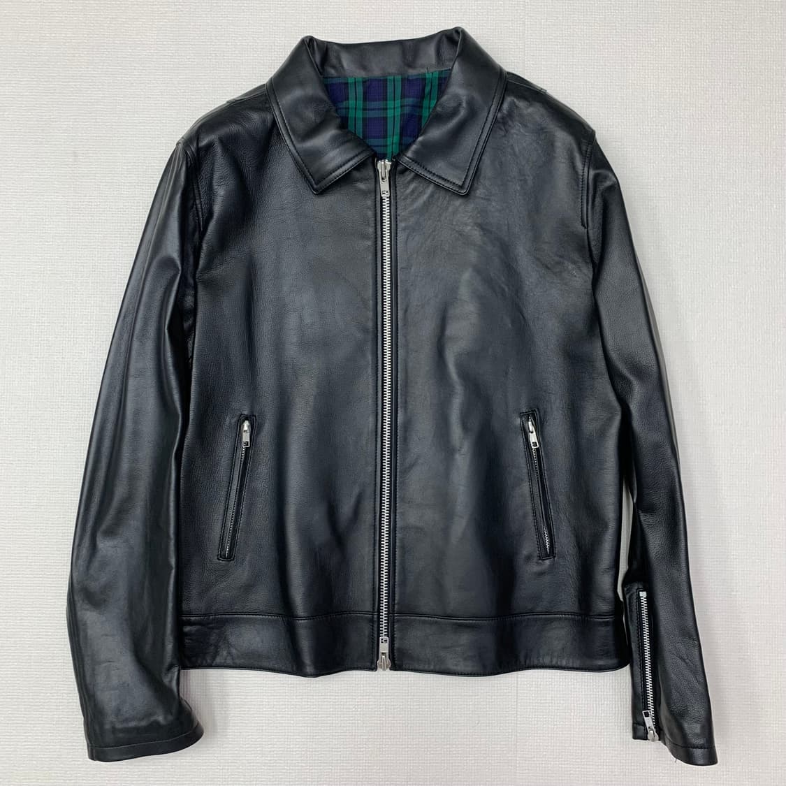 론트 싱글 라이더 양가죽 자켓(XL/블랙) 레더 싱글 자켓 상품이미지1