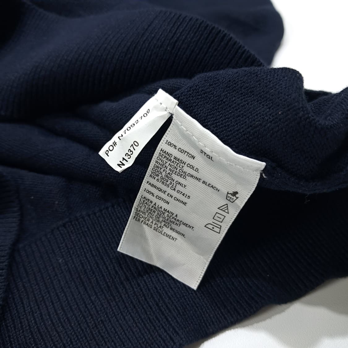 CL131 노티카 코튼 세일보트자수 네이비 니트 스웨터 상품이미지5