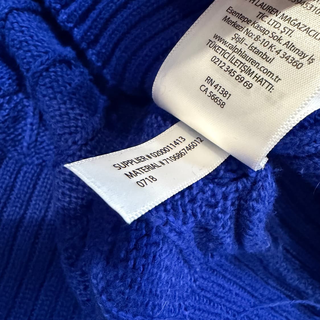 폴로 랄프로렌 블루 케이블 니트 상품이미지6