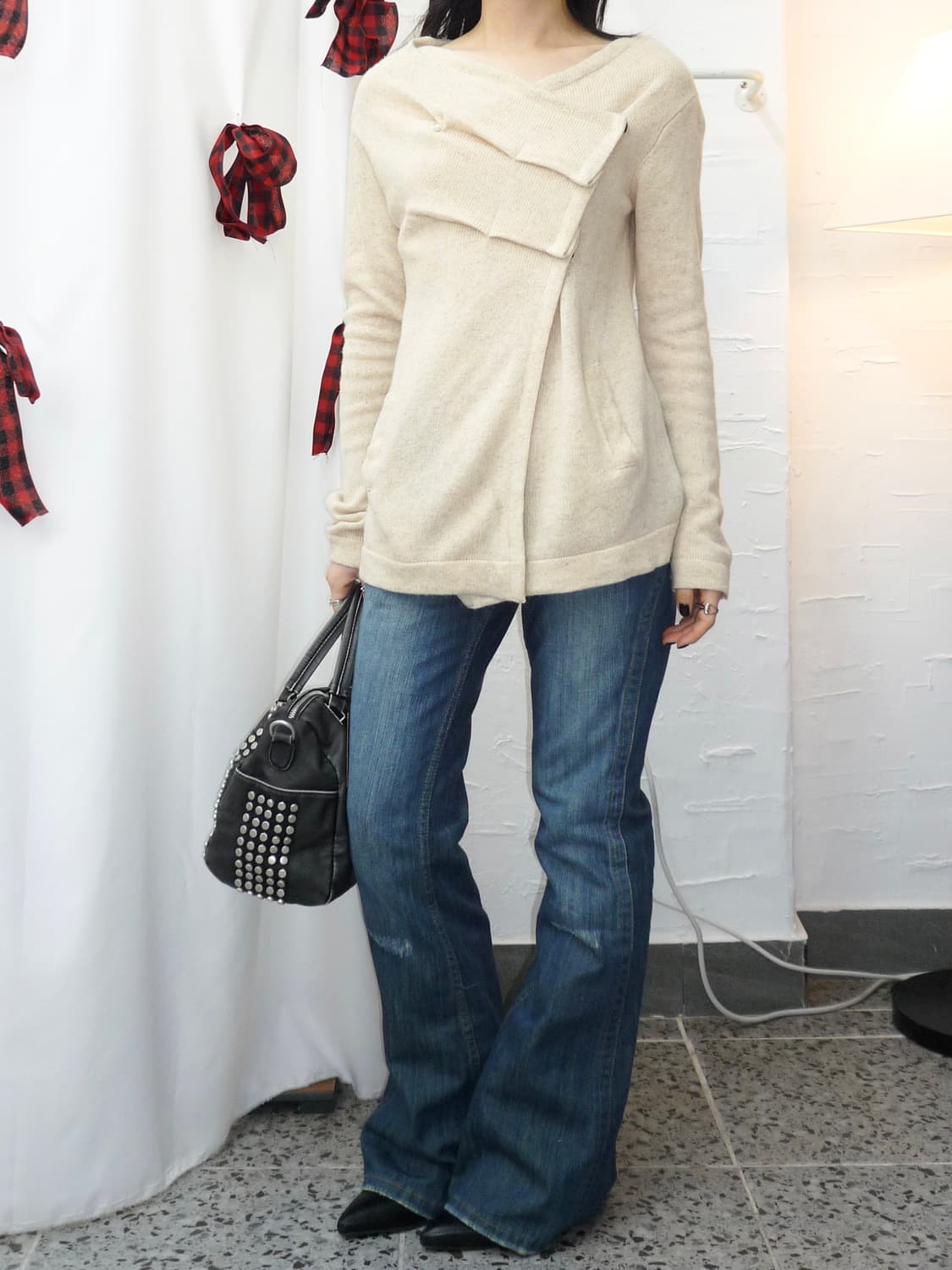 soft folded knit top 상품이미지2