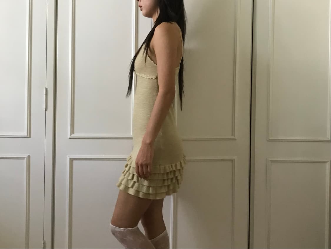 Champagne sleveless dress 상품이미지3