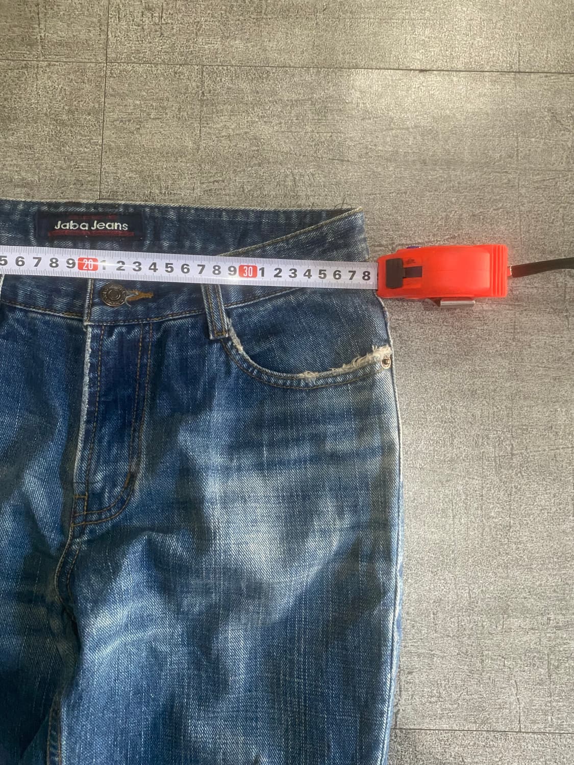 일본빈티지 Jaba 올드스쿨스트릿 혁오풍 워시드 스트레이트데님롱팬츠 상품이미지2