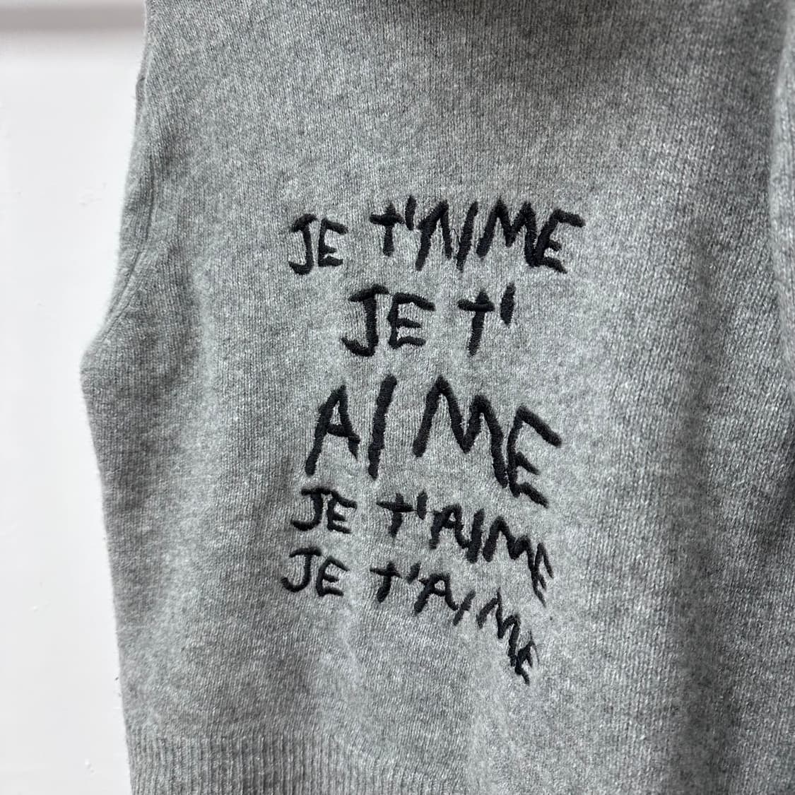 자딕앤볼테르 울 캐시미어 하트 자수 후드 니트 M사이즈 J33 상품이미지7