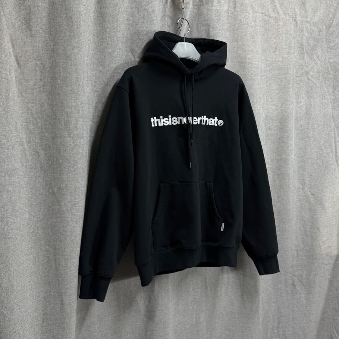 [L] 디스이즈네버댓 빅로고 기모 긴팔 후드티 상품이미지2