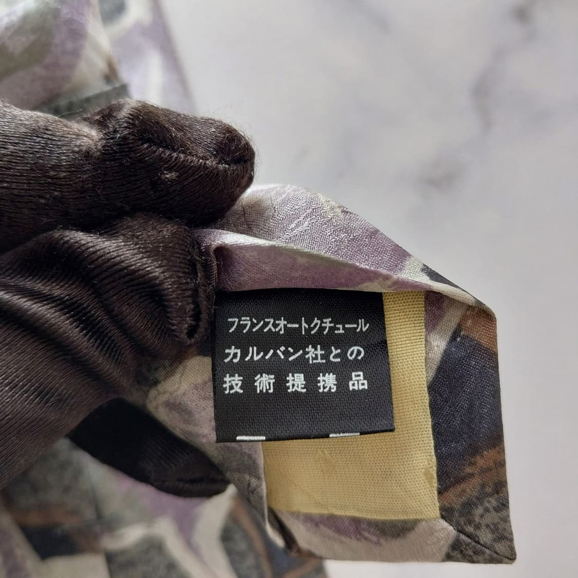 까르뱅 실크 카키 플로럴 아트 넥타이 9.4cm A+~A등급 K1490
 상품이미지9