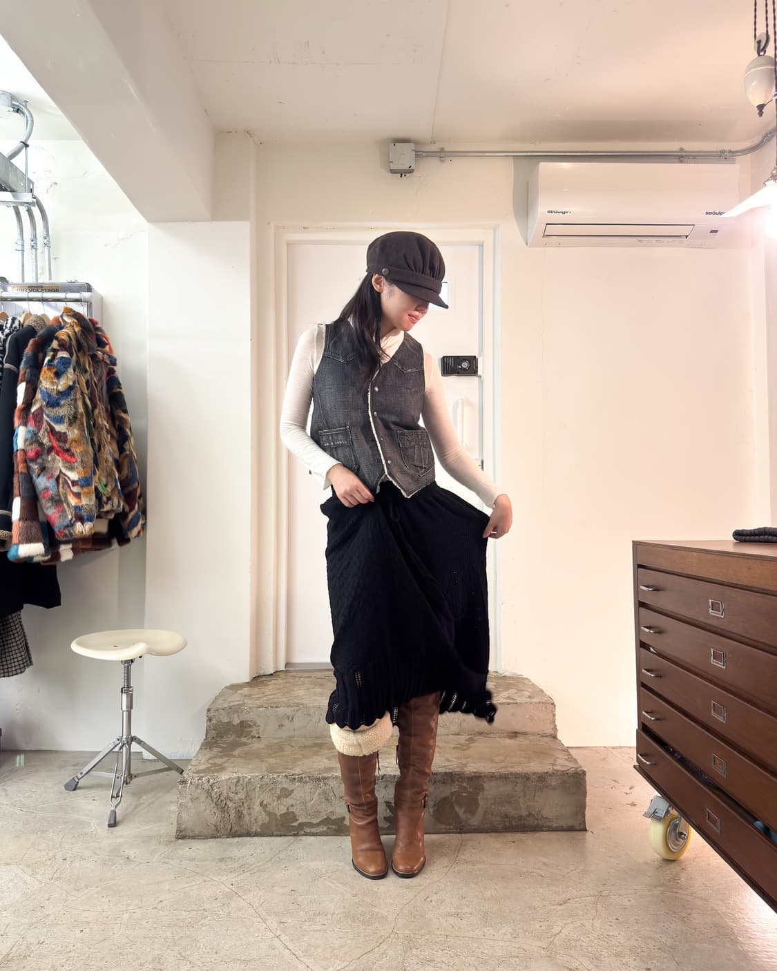 Number (N)ine  Denim Sherpa Vest/ 1 상품이미지2