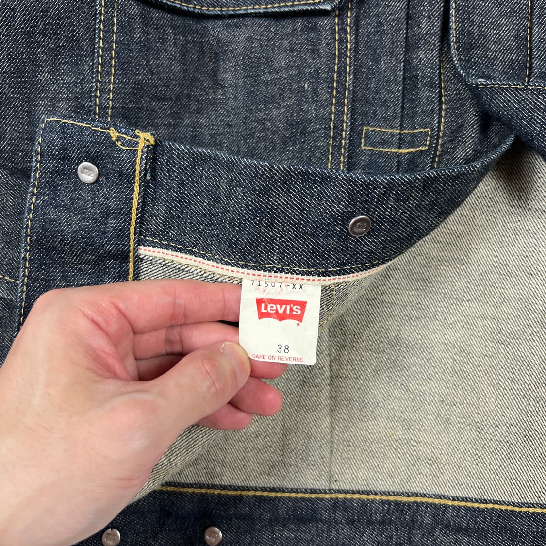 90‘s 리바이스 levis type2 셀비지 데님 트러커 자켓 상품이미지9