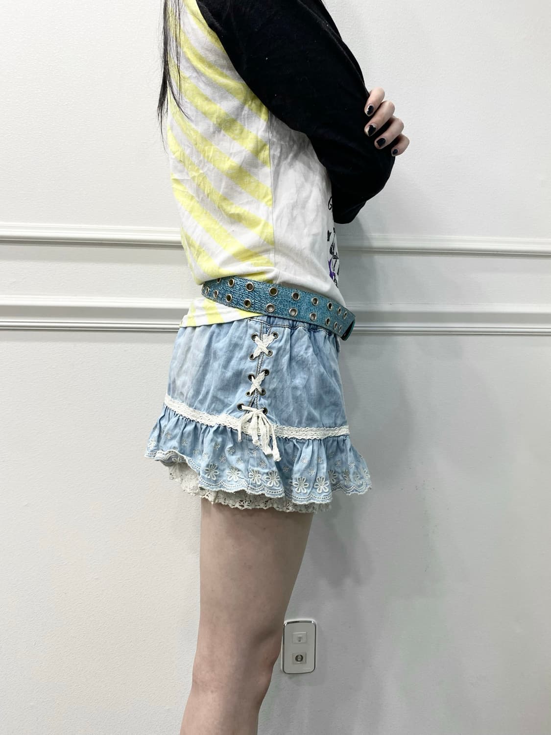  [LIZ LISA] Sky Blue Flowers embroidery  상품이미지8