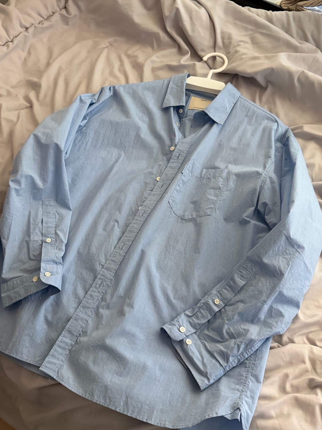 포터리 컴포트 셔츠 sax 하늘색 2사이즈 상품이미지1