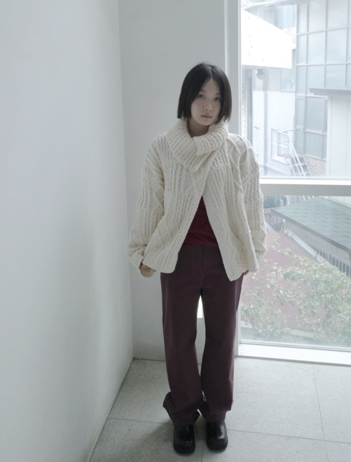 애프터먼데이 케이블 가디건 치노 팬츠 상품이미지2