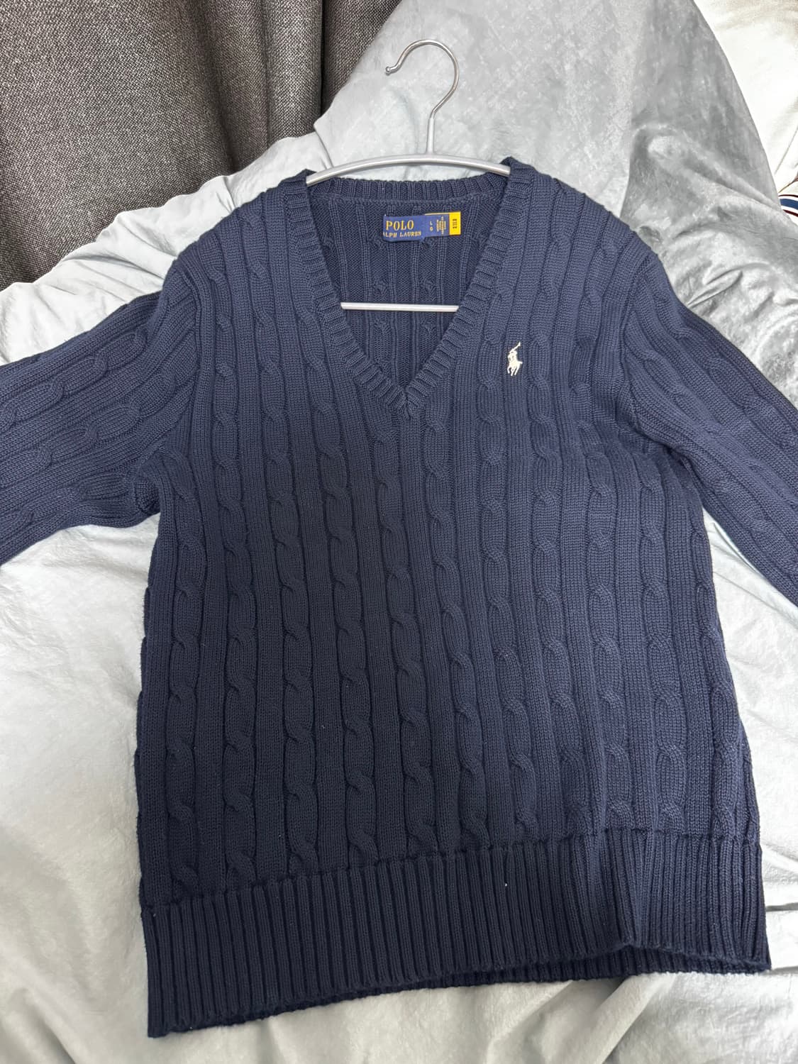 폴로 꽈배기니트 네이비 (여성용 L) 상품이미지1