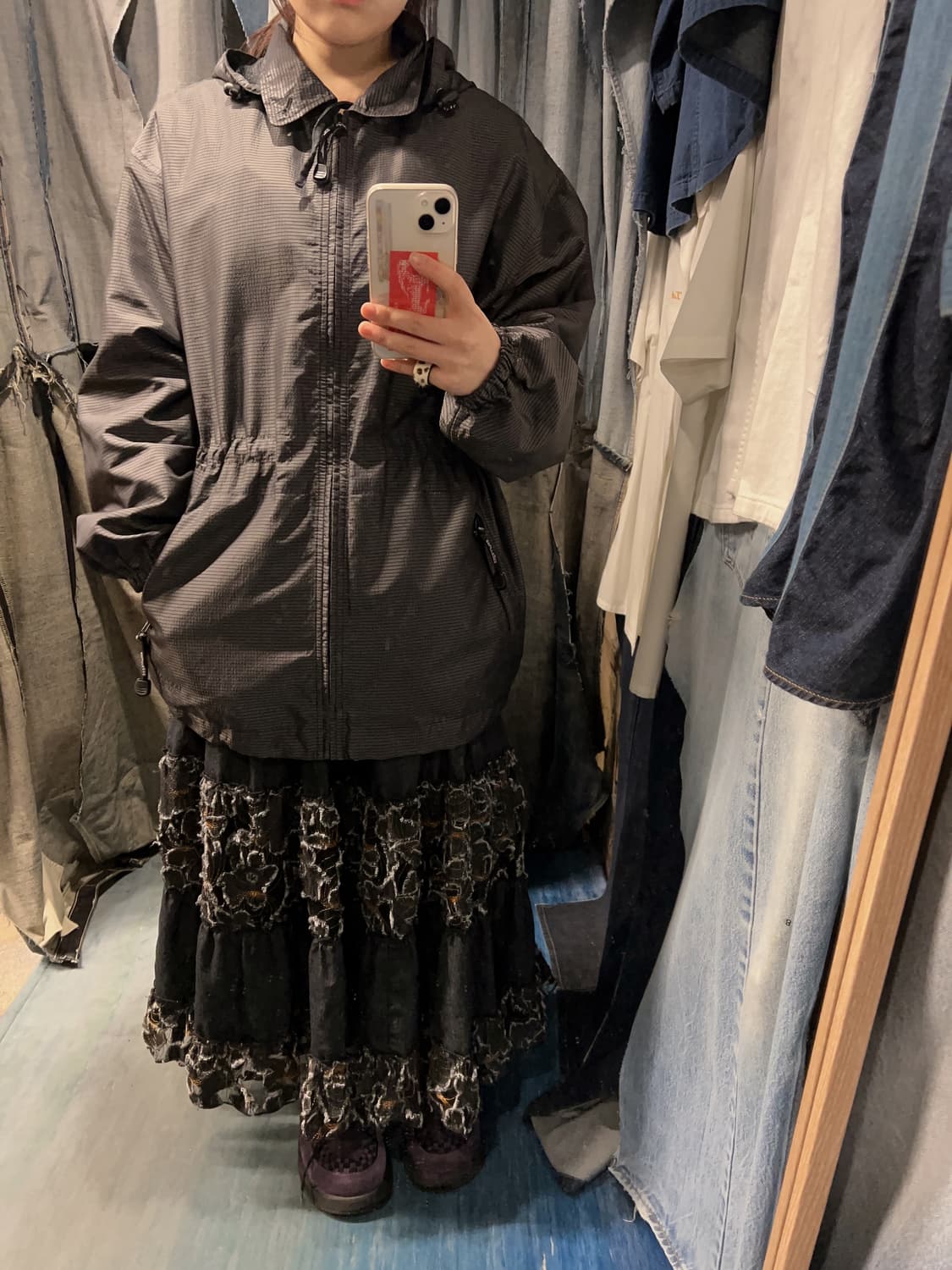 44-77 ) courreges Midi Rain Coat 상품이미지2