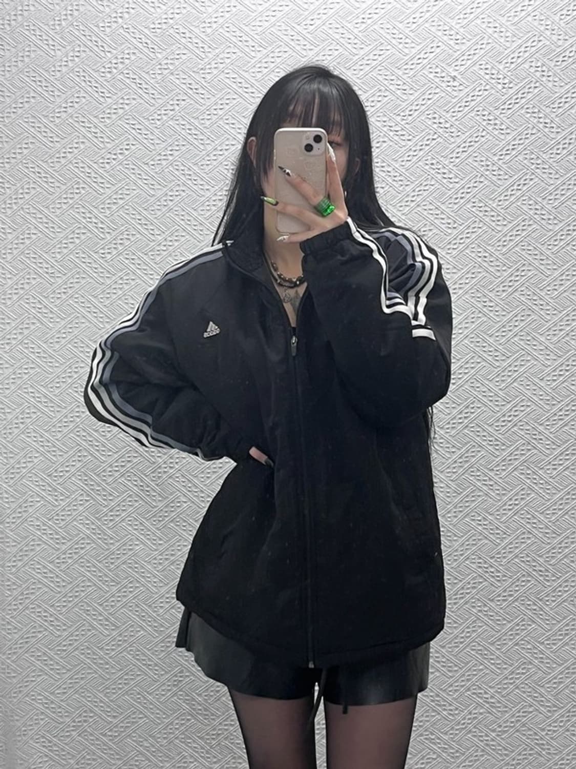 아디다스 레트로 멀티컬러 삼선 바람막이 패딩자켓 100 C08690 상품이미지1