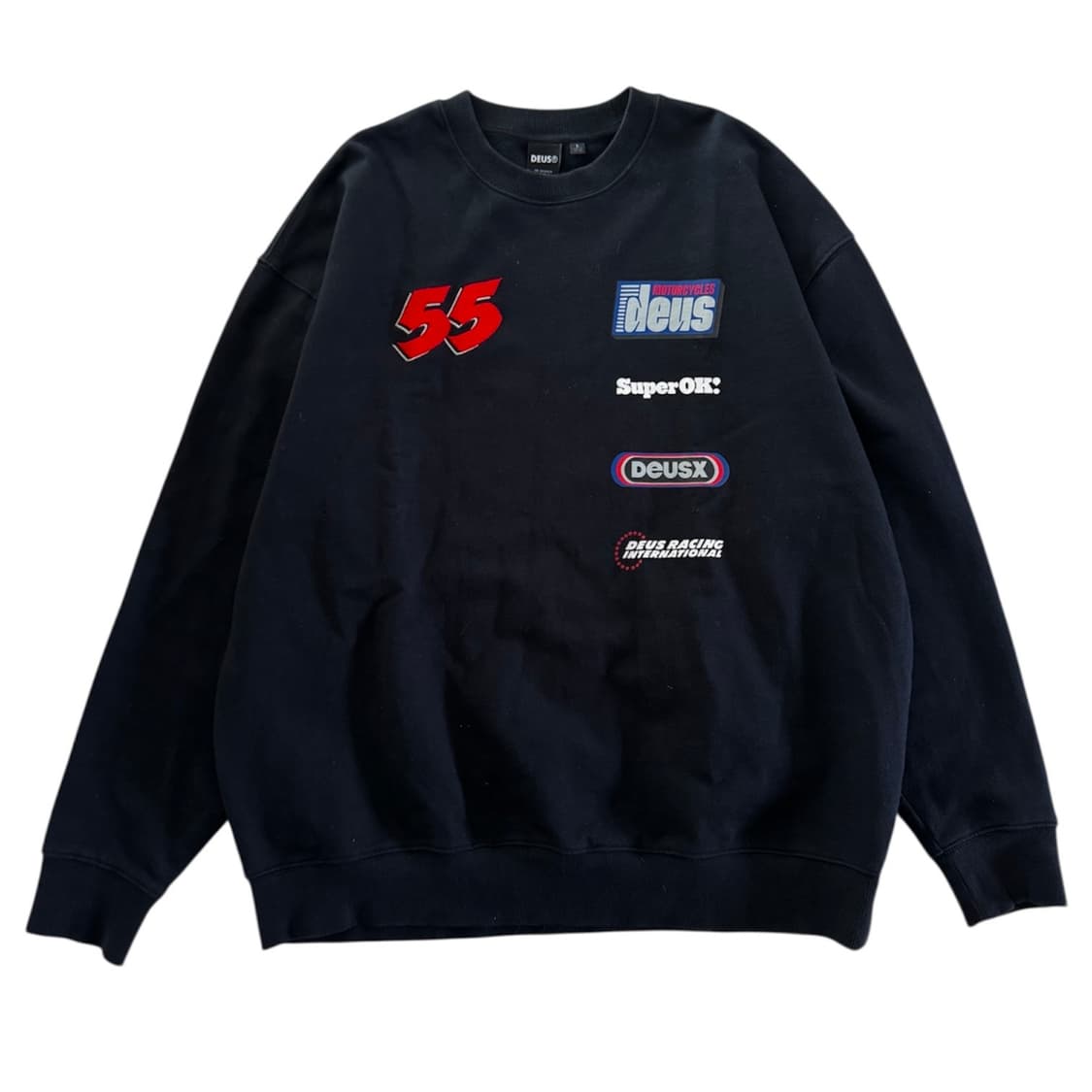 [L] 데우스 x 엑스마키나 모토크루 맨투맨 상품이미지1