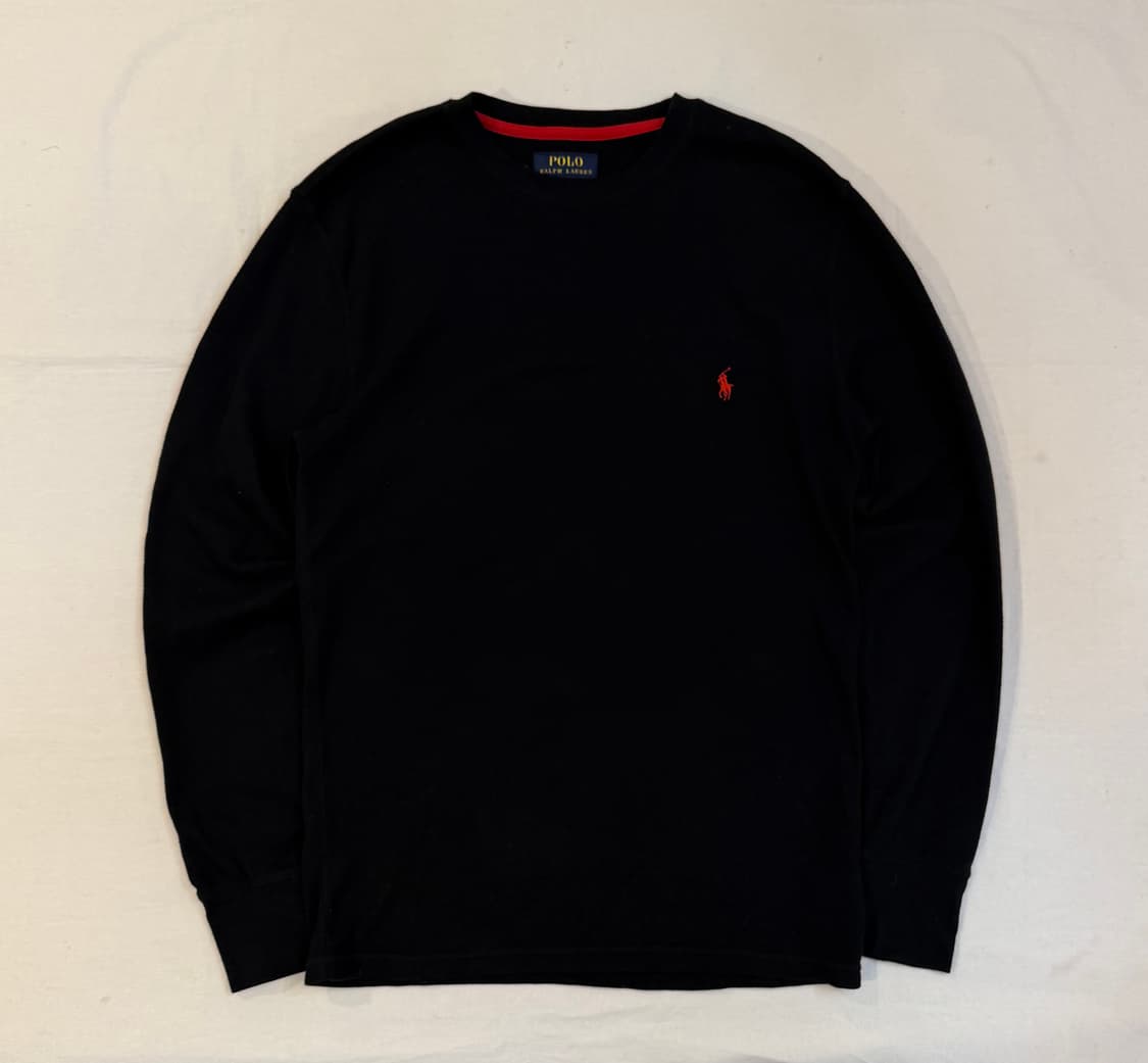 폴로 랄프로렌 와플 써멀 롱슬리브 블랙 상품이미지1