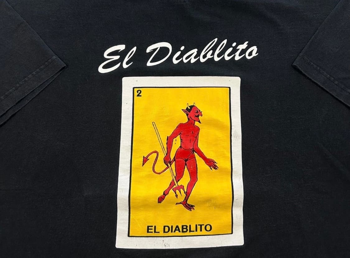 El Diablito Devil 타로카드 그래픽 티셔츠 상품이미지3