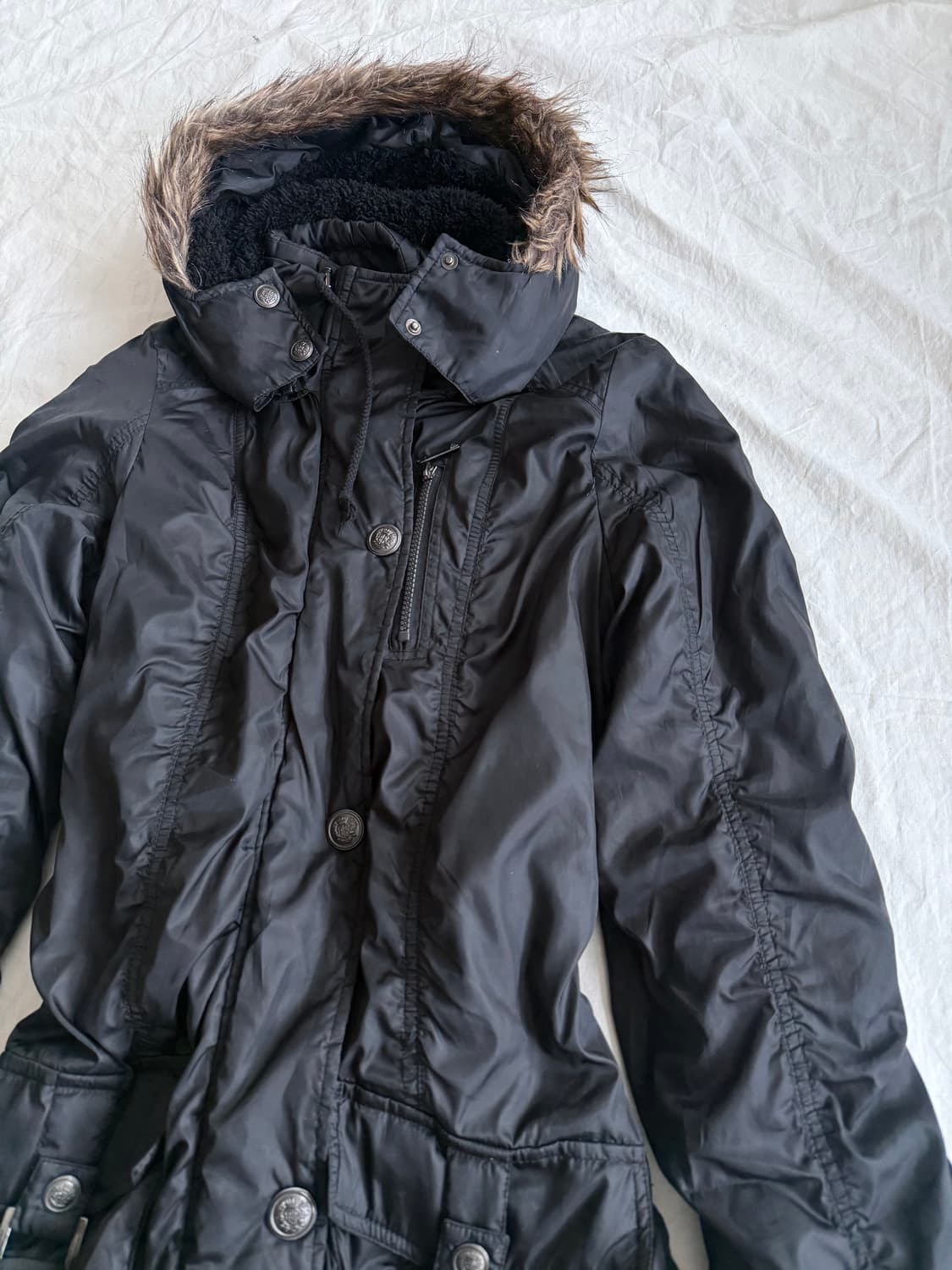 블랙 펑크 펑투케 고딕 갸루 락시크 패딩 자켓  상품이미지3