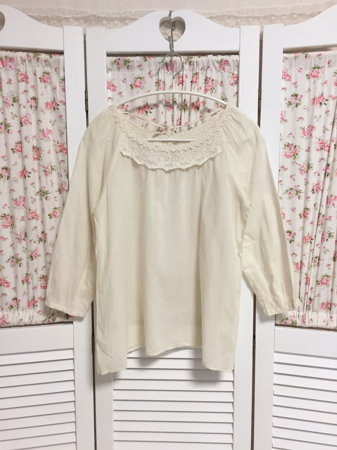빈티지 베이지 블라우스 상품이미지1