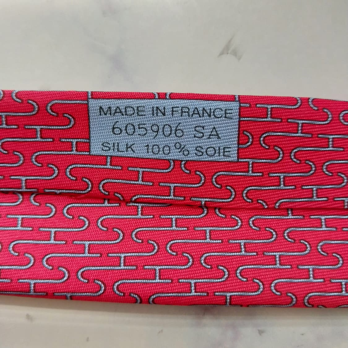 에르메스 실크 진핑크 H모티브 패턴 넥타이 8cm A+등급 K2591
 상품이미지8