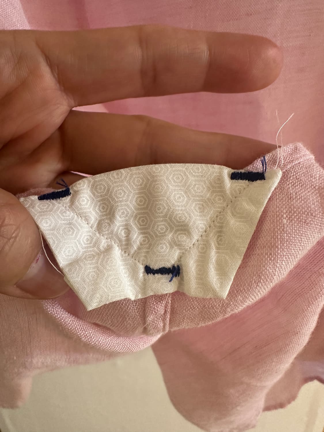 ORIAN 오리앙 린넨 셔츠 핑크 39/15½ 슬림핏 상품이미지7