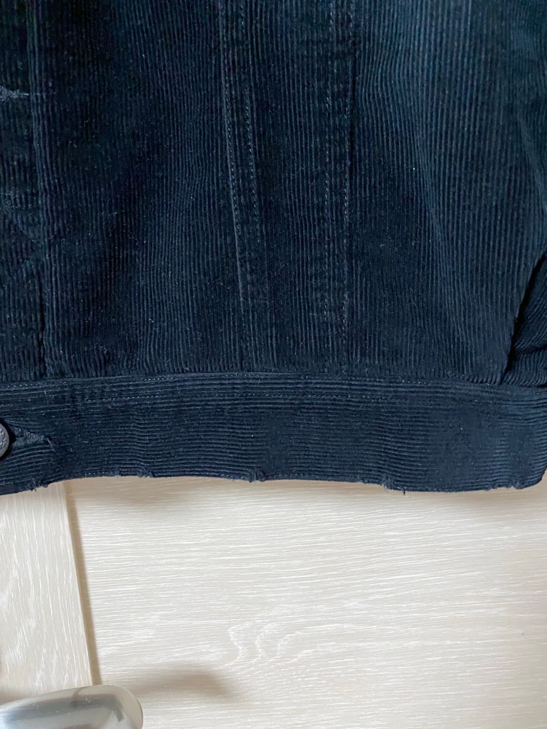 [2] 폴리테루 페이디드 트러커 자켓 코듀로이 블랙 상품이미지2