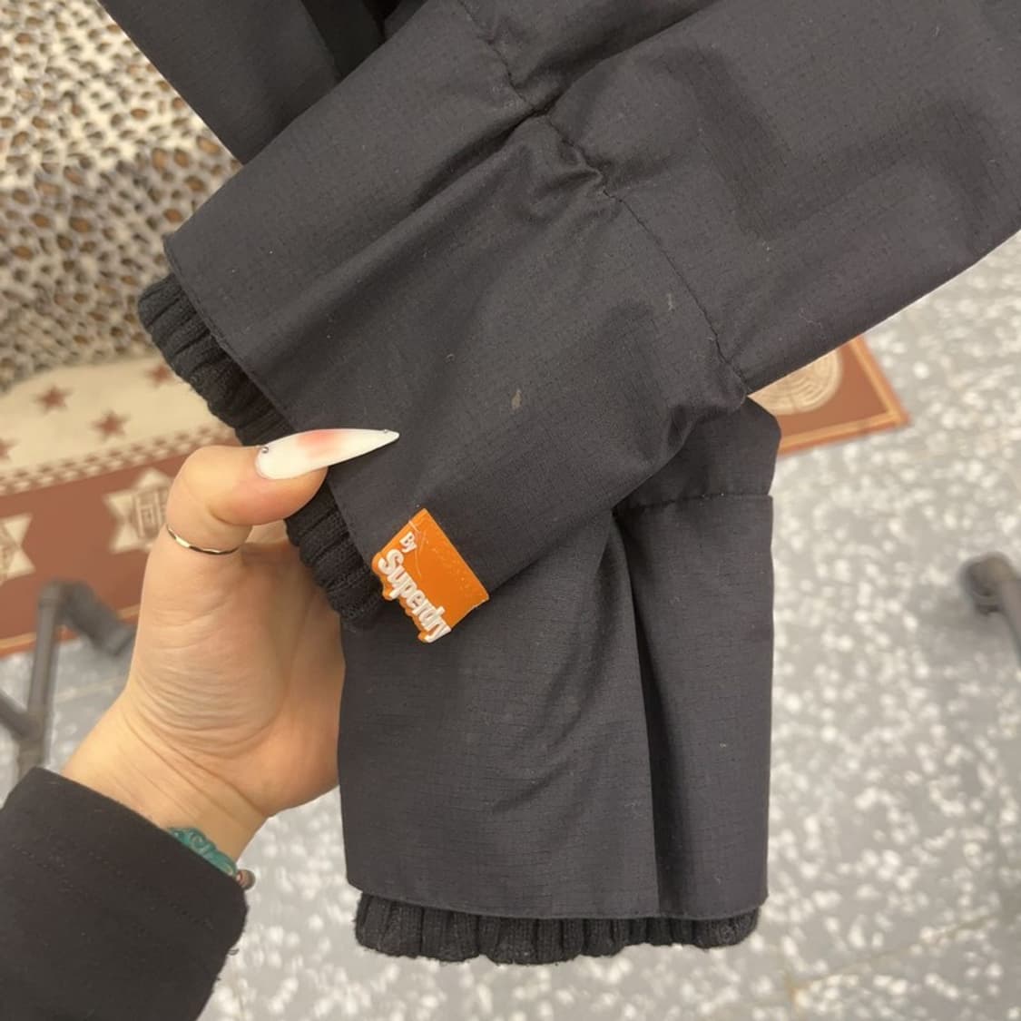 슈퍼드라이 재팬 스트릿 힙합 하이넥 바람막이 자켓 M C09383 상품이미지7