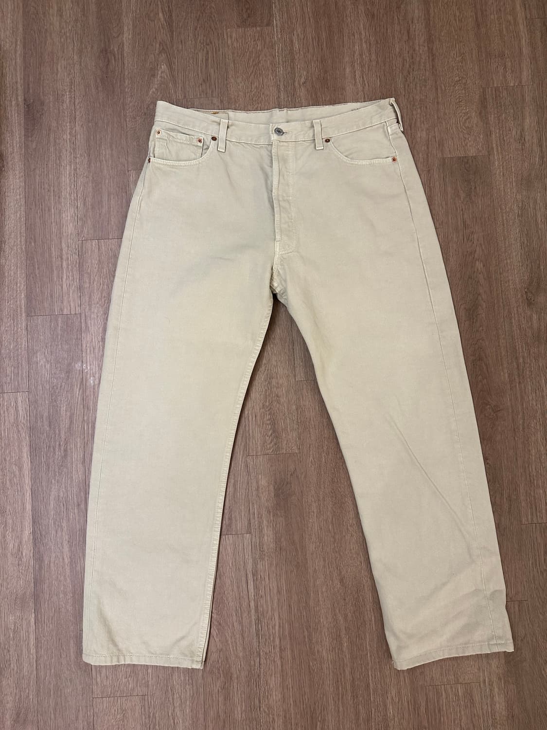 리바이스 501 빈티지 베이지 데님 38 사이즈 상품이미지1