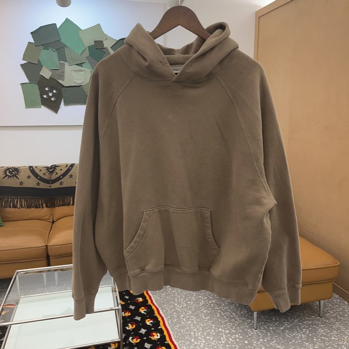 피어오브갓 에센셜 백로고 오버핏 기모 후드티 100 C06394 상품이미지3