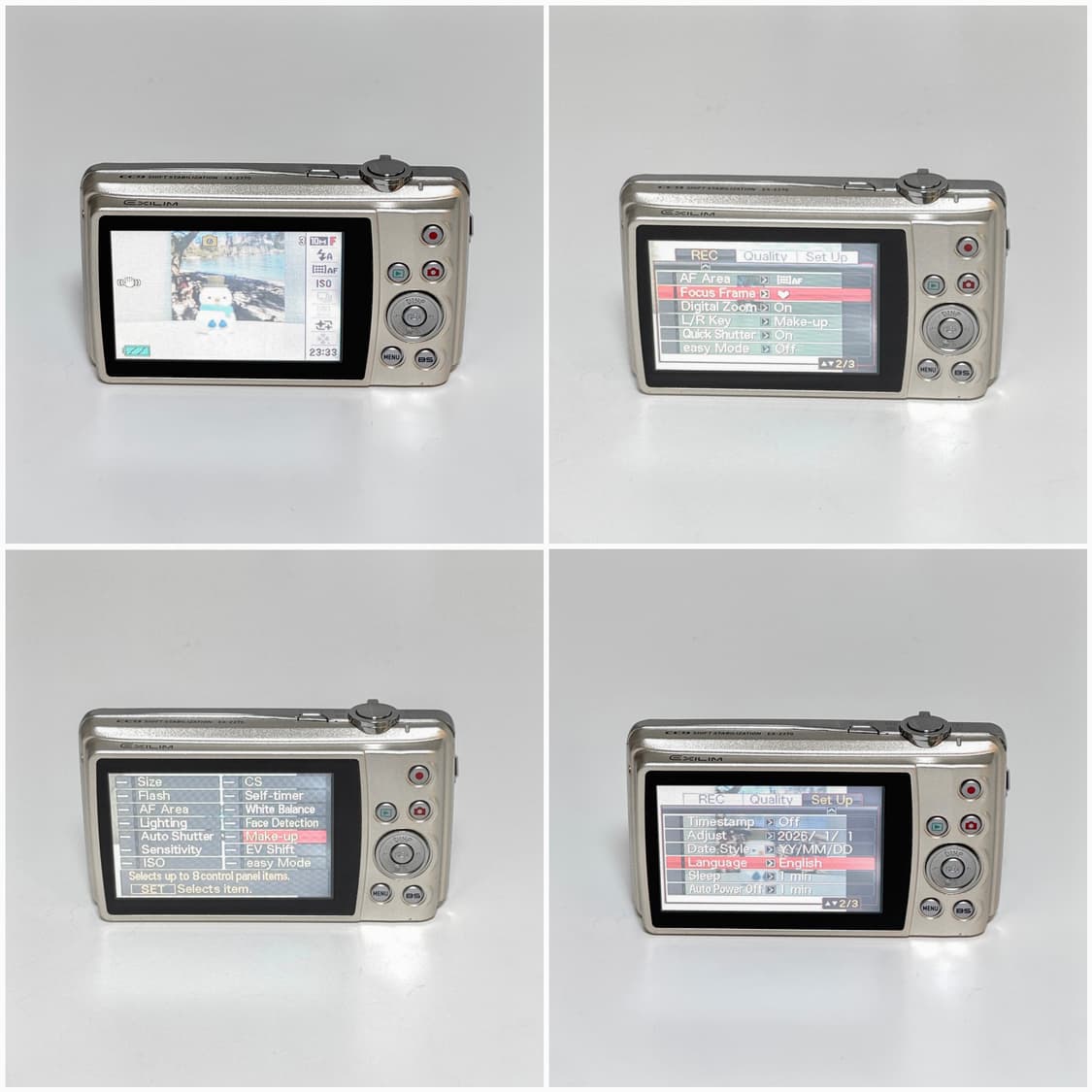 카시오 엑슬림 Z270 샴페인골드 빈티지디카 상품이미지5