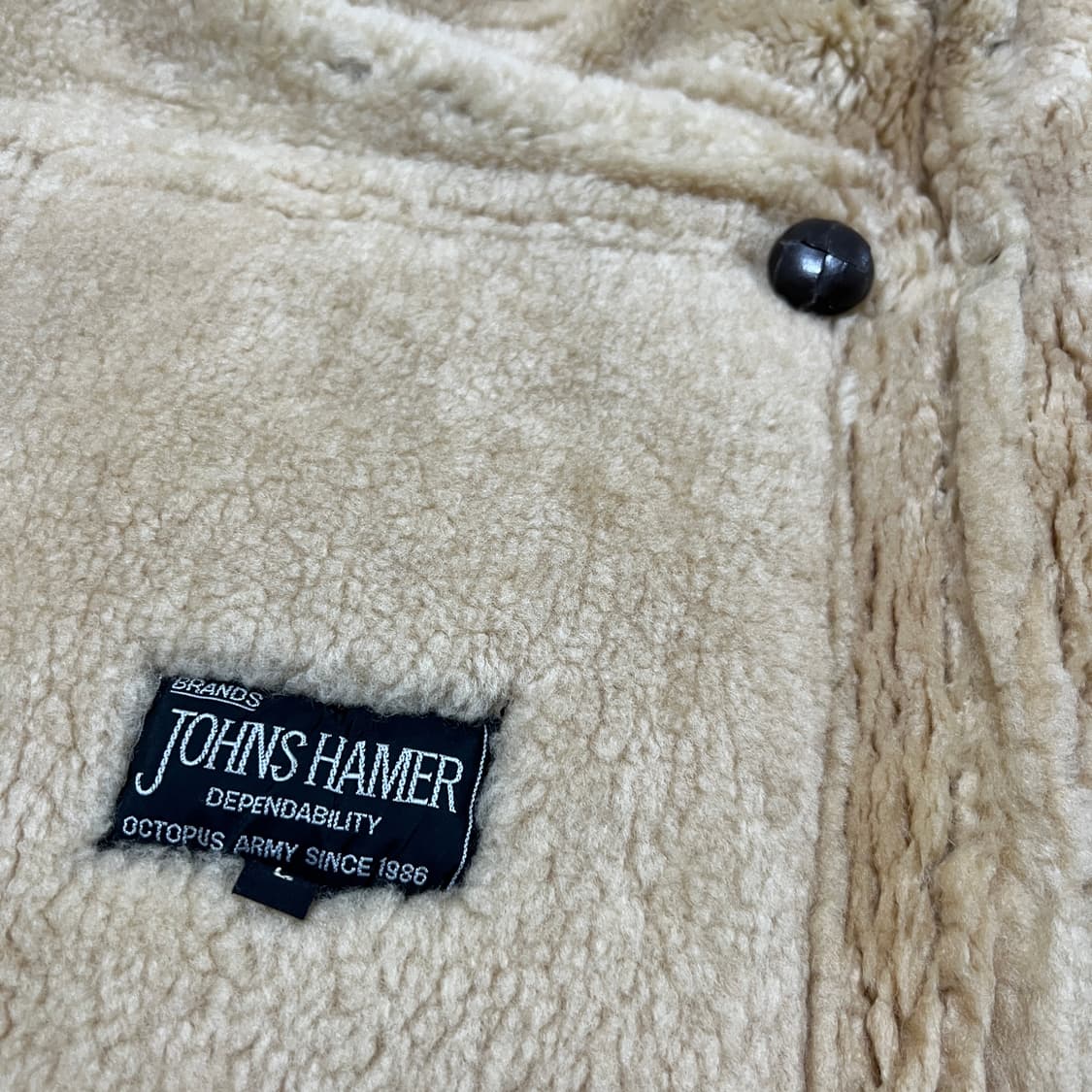 Johns hamer 옥토퍼스 아미 쉽스킨 롱무스탕자켓(L) 상품이미지6