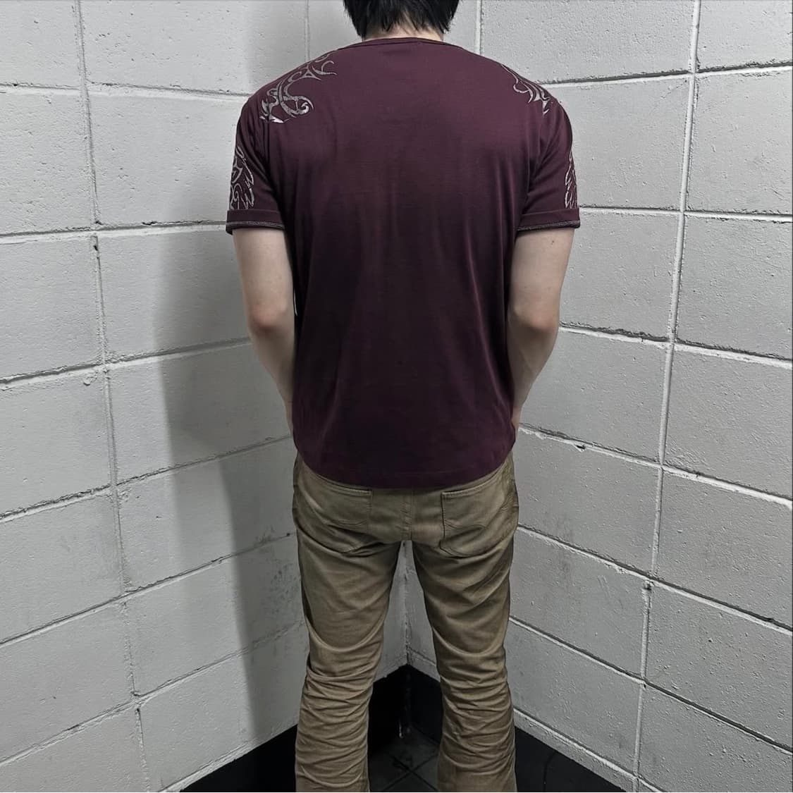 Nicole club burgundy tribal v-neck 상품이미지7