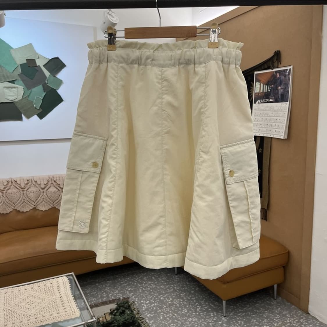 세터 빈티지 패디드 벌룬 오트밀 카고 미니스커트 M C11483 상품이미지4