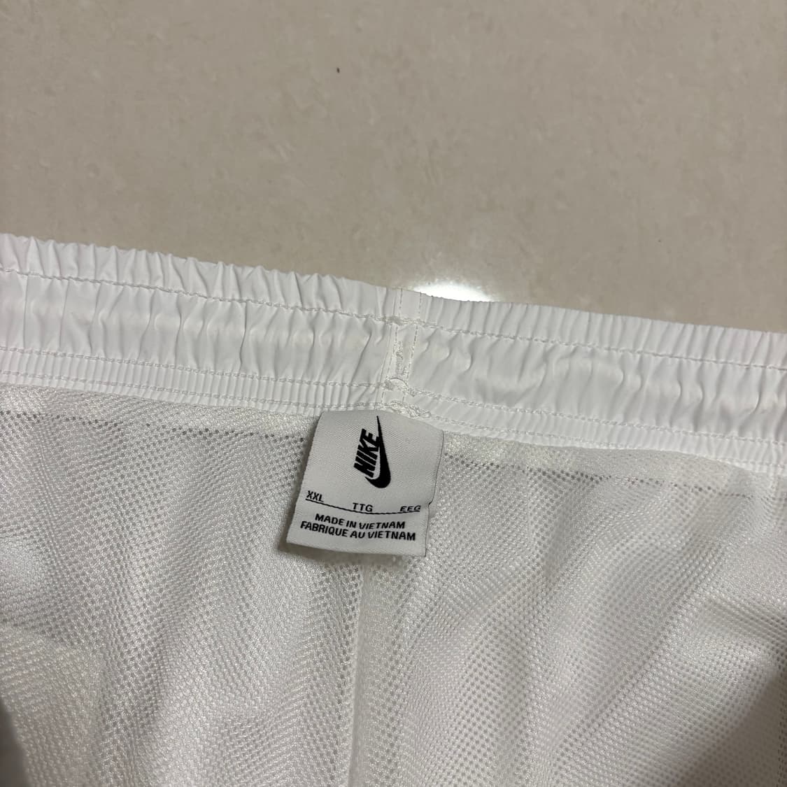 정품 나이키 스우시 화이트 조거팬츠 와이드 바람막이 트랙팬츠 바지 상품이미지9