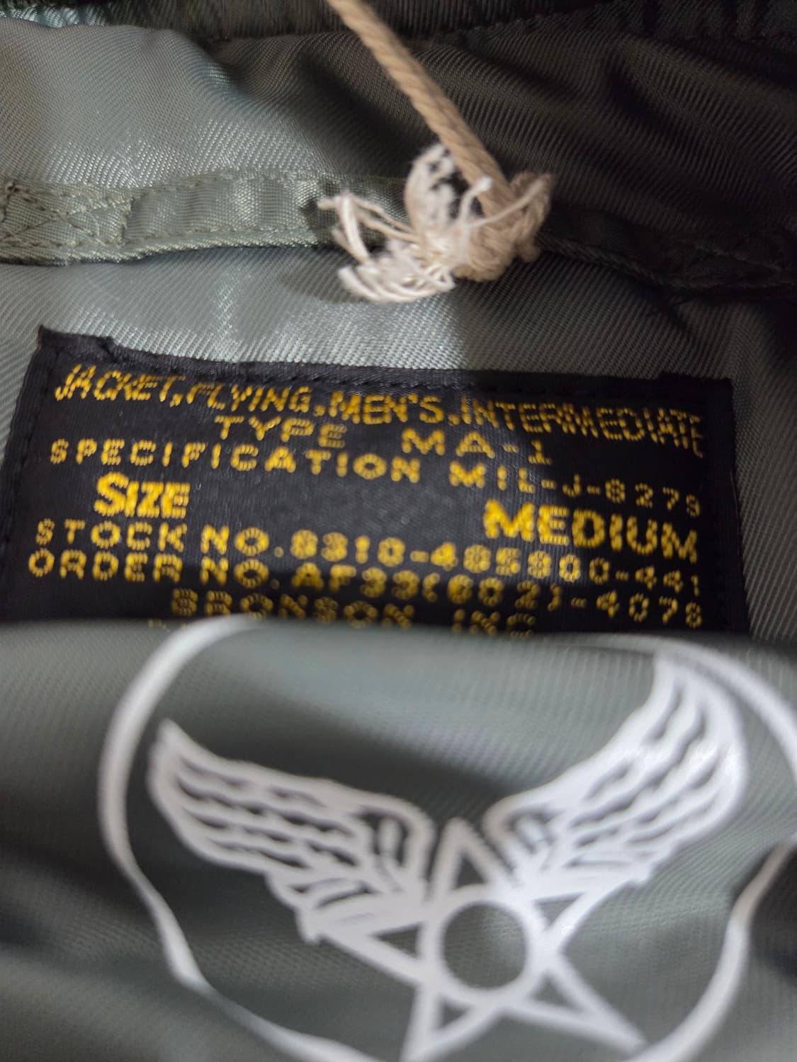 ma1 브론슨 사이즈 m (중국버전) 상품이미지3