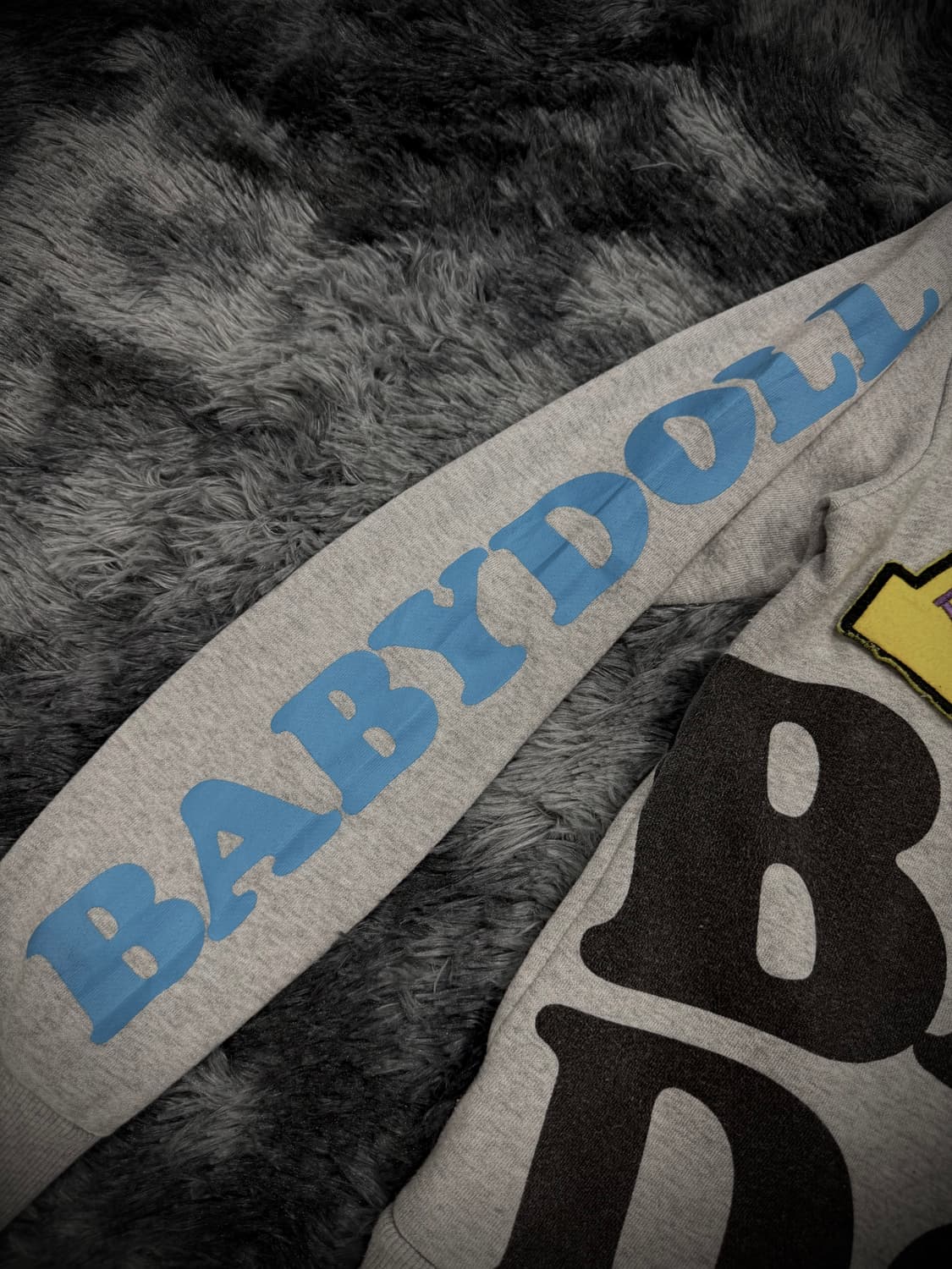 Baby Doll 빅로고 프린팅 그레이 스웻집업 상품이미지8