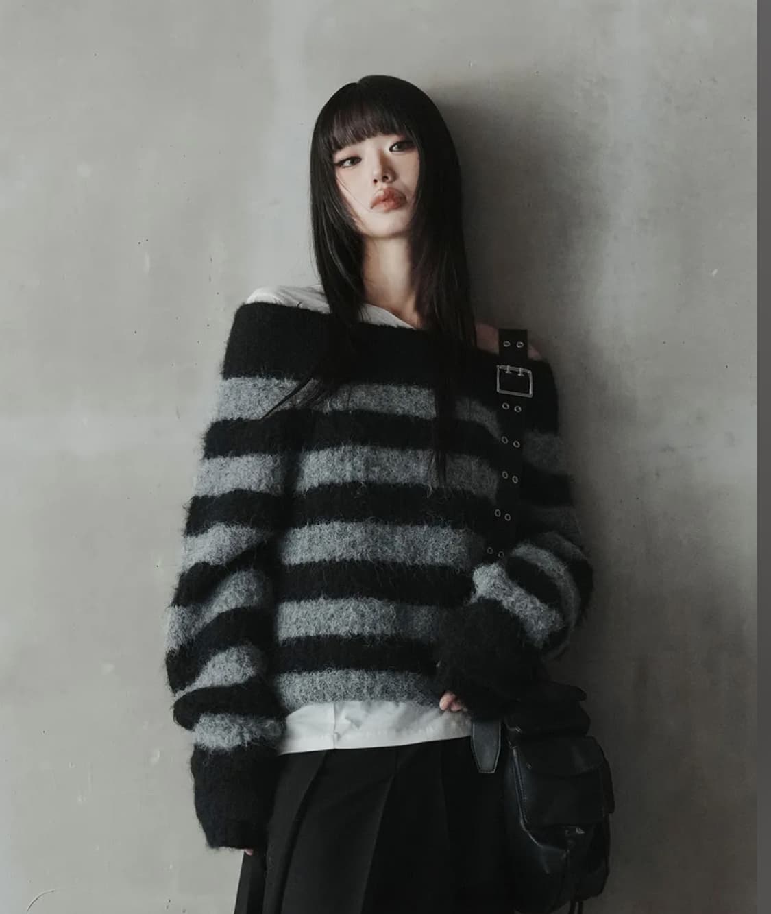 스키즘인듀싱 스트라이프 니트 스웨터 상품이미지1