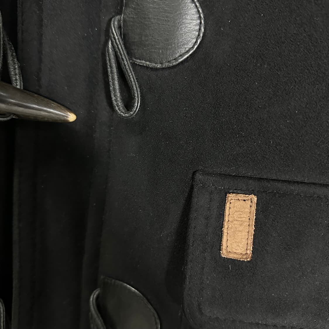 100 L-XL 리바이스레드탭 블랙 후드 무스탕 더플코트 상품이미지2