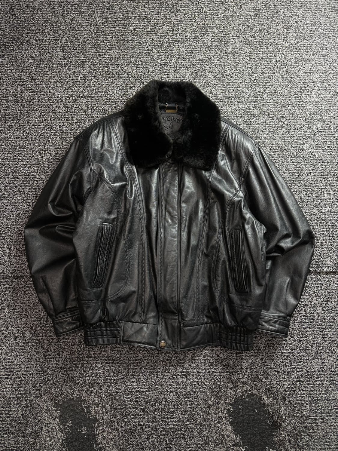 플레이보이 아카이브 양가죽 랜스킨 봄버 자켓 3456 상품이미지2