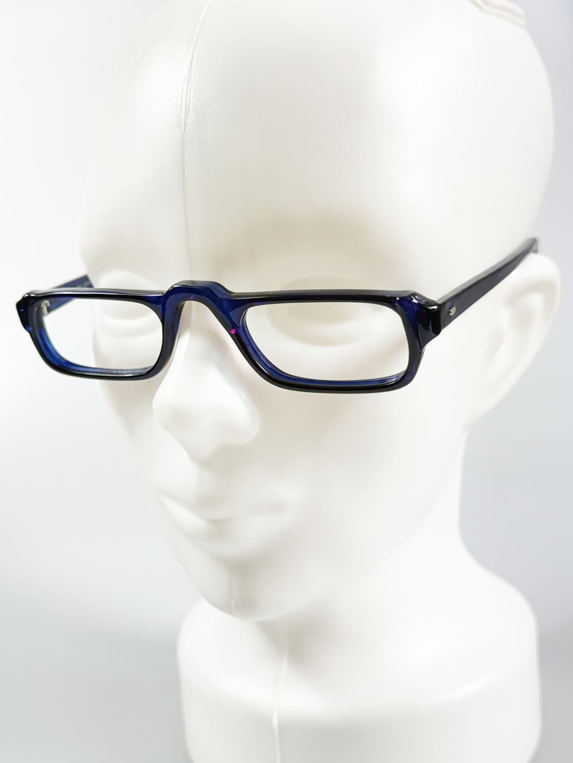 90s ELITE 네이비 아세테이트 스퀘어 뿔테 빈티지 안경 상품이미지8