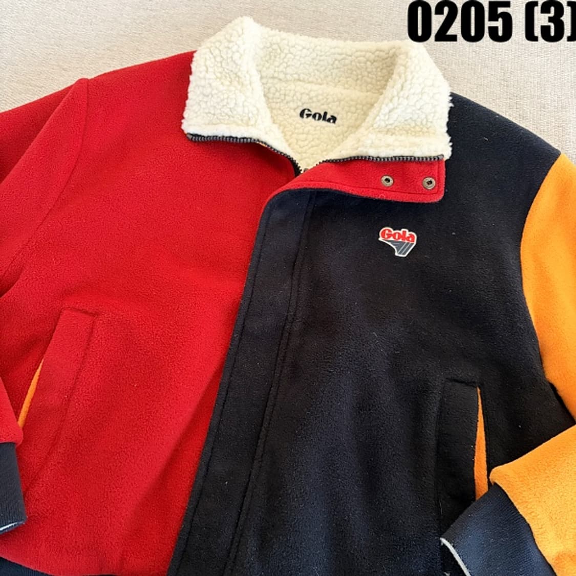 [F] Gola 골라 컬러블록 리버시블 양털 플리스 점퍼 0205(3) 상품이미지2