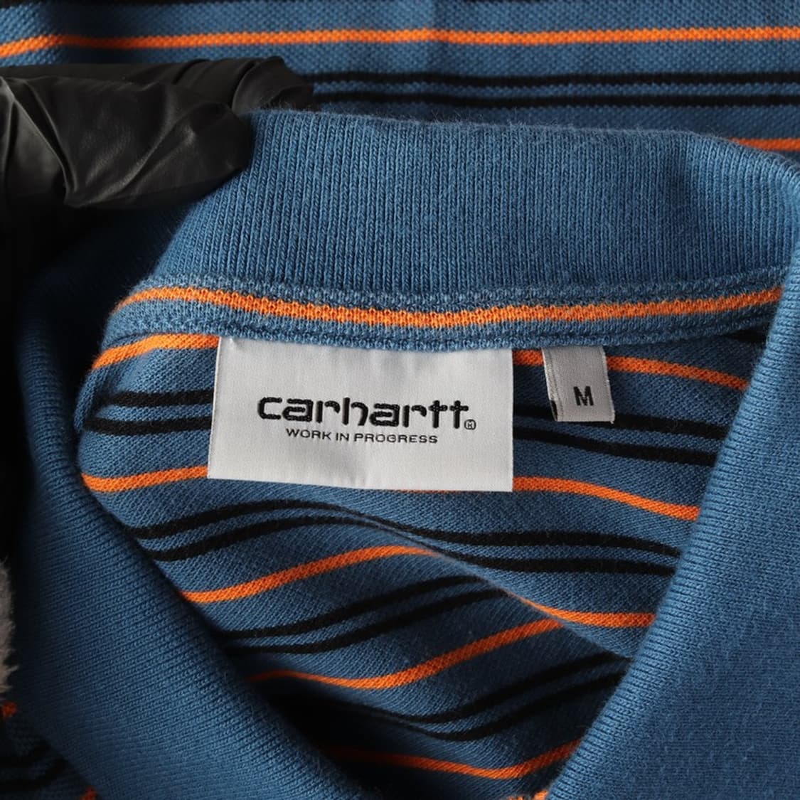 칼하트 WIP 에크론 스트라이프 폴로 셔츠 블루 M 상품이미지5