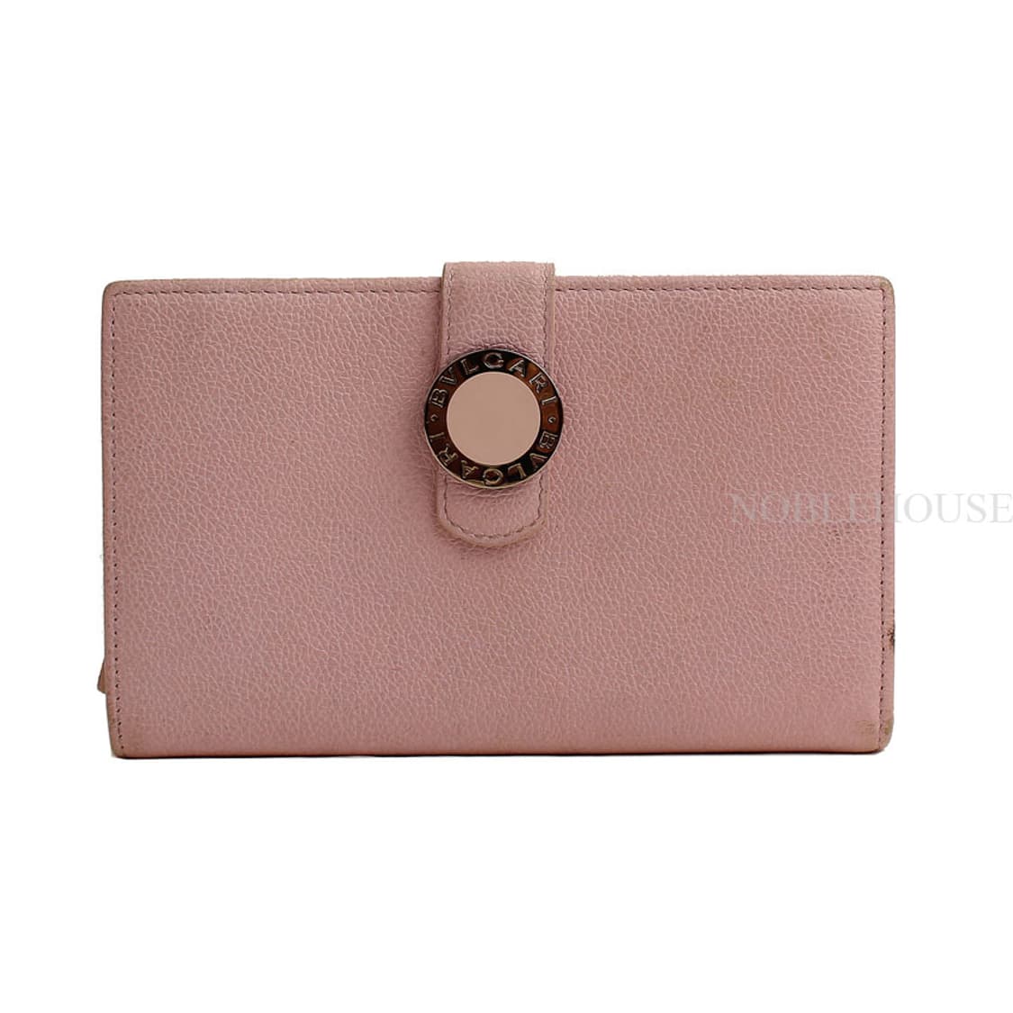 불가리 연핑크 은장 로고 중지갑 상품이미지1